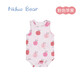 Nido Bear summer new baby jumpsuit for men and women, baby crawling suit, newborn harem bag, vest, pink apple 66cm