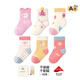 Niduoxiong Children's Socks Winter Cotton Socks Cute Baby Socks Boneless Socks for Girls Spring and Autumn Six Pairs AW2426 Spring and Autumn Style 6 Pairs June-December (Suitable for Feet Length 9-11cm)