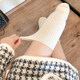 Shijanu Autumn and Winter Plus Velvet Beige Over-the-Knee Socks Women's Warm Wool Japanese Style JK Long Tube Milk White One Size Two Pack