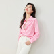 Fanciman French high-end spring shirt women's new loose slimming top women's rose pink XL