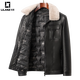 LILANZ повседневная кожаная куртка мужская куртка из натуральной кожи короткая черная норковая куртка с воротником на подкладке новая модная черная куртка из козьей кожи 3XL
