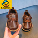 G.duck Little Yellow Duck Winter New Baby Girl Toddler Shoes Boys Small Leather Shoes Plus Velvet Soft Sole Small Baby Shoes British Style Off-White Plus Velvet Foot Length +0.5cm Choose Inner Length 17 125mm
