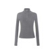 5+(FivePlus)FIVE PLUS contrasting color half-open collar zipper sweater, feminine slim fit and versatile top, black L (one size fits all) (130Jin Jin is equal to within 0.5kg)