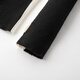 5+(FivePlus)FIVE PLUS contrasting color half-open collar zipper sweater, feminine slim fit and versatile top, black L (one size fits all) (130Jin Jin is equal to within 0.5kg)