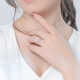Yuan Shengfu's new fashionable platinum PT950 ring, women's versatile rabbit ear platinum ring, adjustable, 2.65 grams, adjustable mouth