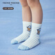 Teenie Weenie Kids 26-year-old new baby boy and girl cute contrasting striped short socks light yellow one size S