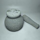 Sanqihu handmade natural bluestone garlic pounder stone mortar household medicine jar grinder garlic stone mortar garlic mortar belly diameter 20cm tall lychee surface stone mortar