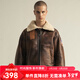 AKSERIES轻新复古回潮B-3款厚外套男冬季休闲仿皮皮衣商场同款1904240 棕色1904240 2XL