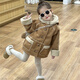 Disney children's fleece coat winter style for boys and girls baby suede thickened fur all-in-one coat little girl winter coat khaki 90 cm
