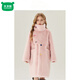 Mumuwu foreign style children's fur coat 2026 autumn and winter new style girls imitation mink fur little girl fur coat mid-length pink 100 height 91-100