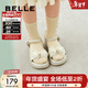 Belle Fashion Colorful Strap Sandals Girls Mall Same Style Bow Sandals T3513B64 Beige Size 28
