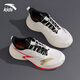 ANTA children's sports shoes for men and older children 2026 spring and autumn new dense mesh breathable shock-absorbing buckle one-leg running shoes ivory white/fire red/metallic gold 33 foot length 20.5cm