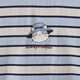 MARC&JANIE Mark Jenny striped cat boys pure cotton fake two-piece T-shirt baby tops 2026 spring new style 560019 blue and white stripes 90 cm (recommended height 81-90cm)