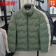 Hengyuanxiang Winter Men's Short Down Jacket Korean Style Thickened Warm Fashionable Stand Collar Sports Windproof New Winter Jacket Men Green L