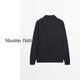 Massimo Dutti new season special 2026 men's classic retro diamond pattern high-end Polo collar long-sleeved sweater 01190218 Navy Blue M (180/96A)