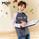 MQD Boys American College Style Contrast Color Raglan Sleeve Cartoon Girls Long Sleeve T-Shirt