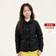 Naju Children's Clothing 3M Thinsulate Lapel Princess Line Cotton Clothes Children's Autumn and Winter Fluffy Warm Jackets Machine Washable Black and Gray Available in Stock 155 cm or 160 cm for children