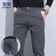 ROMON pants men's spring loose business casual pants men's high-end all-match straight trousers gray 32