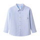 Heilan House (HLA) long-sleeved fashion shirt children's clothing 26 spring new 100% cotton lapel striped tops boys' shirts light blue stripes 02 110 /56