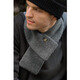 Men's Japanese retro all-match short scarf black 77cm (material imitation mohair)