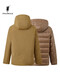 POLOWALK Three-Wear Men's Down Jacket 2025 Winter New Retro Casual Hooded Jacket Earthy Yellow Down Filling Approximately 79g~99.7g M 170/M