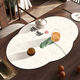 Pupan New Chinese Tea Towel Diatom Mud Water-Absorbent Quick-drying Tea Table Mat Home Tea Table Tea Set Coaster Insulated Drainage Mat Customized Zenyue-Special-Shaped Water-Absorbent Mat 50*60cm Wear-Resistant
