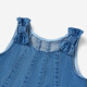 YEEHOO shopping mall same style children's clothing baby girl dress pure cotton denim vest dress summer daily children's dress medium denim blue 80 cm