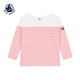 PETIT BATEAU 2026 spring and summer new product French Petitbateau small sailboat children's clothing children's long-sleeved T-shirt A0FR7 orange/white one size 110cm