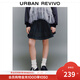 UR2026 Spring New Children's Clothing Girls Casual Elastic Waist Pleated Denim Skirt UGH860002 Indigo 110