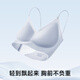 Herbal primary color steel-free breathable seamless women's bra for large breasts push-up adjustable solid color spaghetti strap underwear white + blue spaghetti straps _two pieces for a better discount M _(75ABC)