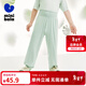 Mini Bala mini parent-child plant core Tencel base home anti-mosquito pants for boys and girls bean paste green 40001 100 cm