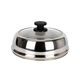 Fantasy heightened visual stainless steel glass pot lid can be erected high arch thickened steamer wok soup pot lid flat mouth notch universal 32 apple lid can stand handle