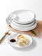 Miaopule white melamine plate restaurant commercial cold dish plate imitation porcelain creative bar snack plate divided dumpling plate 6256