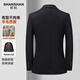 SHANSHAN Shanshan Men's Plush Suit with Wool Jacket Business Casual Versatile Warm 90 Duck Down Woolen Suit Jacket Black 56/195