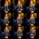 Pupan Black Diamond Crown Digital Birthday Candle Decoration Cake Insert Children's First Birthday Party Same Style Colorful Flame Candles 6 Pieces