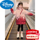Disney Down Jacket Girls' Cotton Jacket New Winter Clothes Children's Cotton Clothes Gradient Medium and Big Children's Western Style Plus Velvet Thick Cotton Jackets Cotton Clothes Watermelon Red Egg Style Free Same Style Bag 130 (Recommended Height 115-125)