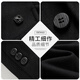 SHANSHAN Shanshan Men's Plush Suit with Wool Jacket Business Casual Versatile Warm 90 Duck Down Woolen Suit Jacket Black 56/195