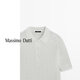 Massimo Dutti spring and summer new product 2026 women's simple hollow POLO collar sweater 05613542 off-white XS (165/84A)