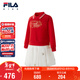 FILA Children's Clothing Dress 2026 Spring Girls' Knitted Dress