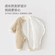JOYNCLEON Newborn Baby Clothes Buttoned Baby Winter One-piece Clothespin Cotton Warm Butterfly Clothes Outing Khaki Puppy 73cm 6-9 Months Recommended Weight 7.2-9kg