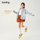 Taoding original girls plaid shirt spring new big children plaid casual college style lapel long-sleeved top for women
