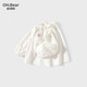 Om Bear Girl Doll Shirt Spring and Autumn 2026 New Style Baby Girl Fashionable White Long-Sleeved Shirt White 80 80cm