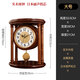 The Story of Time New Chinese style high-end solid wood old-fashioned table clock home tabletop clock antique sitting clock YS282 large size - brown swing model - solid wood - Lisheng movement height 34 width 28