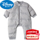 Disney baby winter down jumpsuit for men and women, thickened winter outdoor clothing, plus down rompers, children's warm clothes, gray 59cm