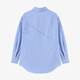Basic House/Baijiahao spring pure cotton lapel long-sleeved shirt women's loose pinch pleated blue layered shirt blue S