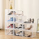 Fantasy magnetic side-opening transparent storage box shoe box shoe wall display shoe rack shoes 2 transparent side-opening shoe boxes 33x27x21cm