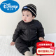 Disney baby winter down jumpsuit for men and women, thickened winter outdoor clothing, plus down rompers, children's warm clothes, gray 59cm