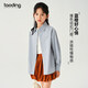 Taoding original girls plaid shirt spring new big children plaid casual college style lapel long-sleeved top for women