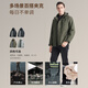 Shanshan Official Men's Work Jacket Men's 2026 Spring New Jacket Hooded Jacket Top Seaweed Green 2XL 54 (185/100A)