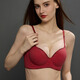 Foreign luxury peach cup underwear for women with small breasts, round breasts, auxiliary breasts, anti-sagging, anti-sagging, no wire bra, simple stripes, raspberry purple XL 36/80 (115-130Jin Jin equals 0.5kg)